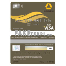 Belize Commerzbank fake visa card debit card photoshop template PSD