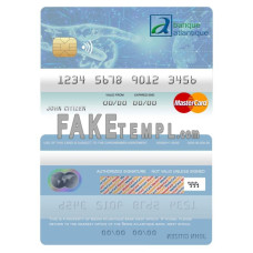 Benin Atlantique bank fake mastercard photoshop template PSD