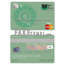 Benin Bank of Africa fake mastercard debit card photoshop template PSD