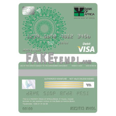 Benin Bank of Africa fake visa card debit card photoshop template PSD