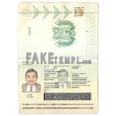 Bolivia fake standard passport photoshop template PSD