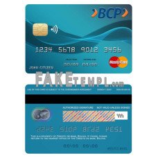 Bolivia Credito bank fake mastercard photoshop template PSD