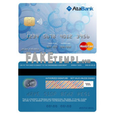 Bosnia and Herzegovina Ata bank fake mastercard photoshop template PSD