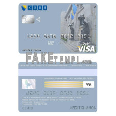 Bosnia and Herzegovina Central Bank fake visa card debit card photoshop template PSD