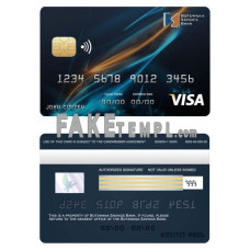 Botswana Savings bank fake visa card photoshop template PSD