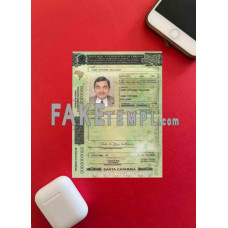 Brazil (Santa Catarina) fake driving license photolook template PSD, scan and photo-realistic look