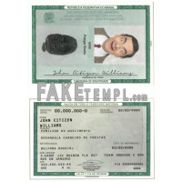 Brazil fake identity card photoshop template PSD