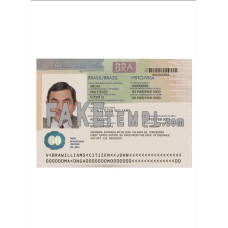 Brazil photoshop fake visa template PSD