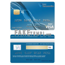 Brazil Votorantim bank fake visa credit card photoshop template PSD