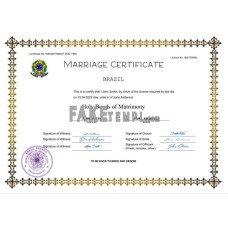 Brazil fake marriage certificate Word and PDF template