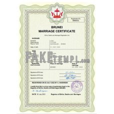 Brunei fake marriage certificate Word and PDF template