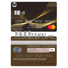 Bulgaria United Bank fake mastercard credit card photoshop template PSD