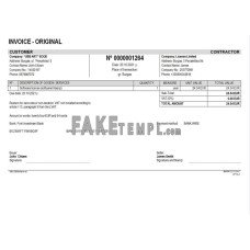 Bulgary UEB ART EOOD Company fake Invoice Word and PDF template