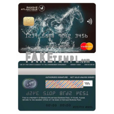 Burkina Faso Atlantique bank fake mastercard credit card photoshop template PSD