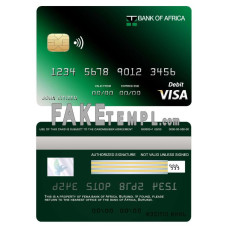 Burundi Africa fake visa credit card photoshop template PSD