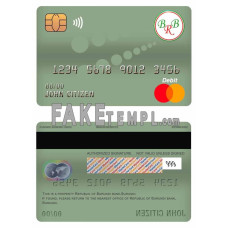 Burundi Bank of the Republic of Burundi fake mastercard debit card photoshop template PSD