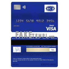 Burundi Credit Bank of Bujumbura bank fake visa card debit card photoshop template PSD