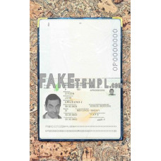 Burundi fake passport photolook template PSD, scan and photo-realistic look 2011 - 2019