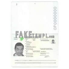 Burundi fake standard passport photoshop template PSD, 2011-2019