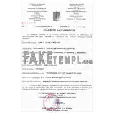 Cameroon fake e-visa photoshop template PSD