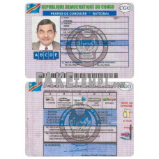 Congo fake driving license photoshop template PSD