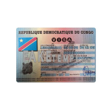 Congo fake entry visa photoshop template PSD