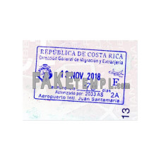 Costa Rica fake visa stamp photoshop template PSD