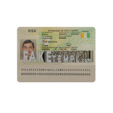 Cote D’Ivoire fake entrance visa photoshop template PSD