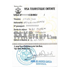 Cote D’Ivoire, Togo, Benin, Burkina Faso fake tourist visa photoshop template PSD