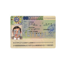 Cyprus fake entrance visa photoshop template PSD