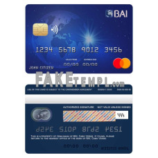 Cabo Verde BAI bank fake mastercard credit card photoshop template PSD