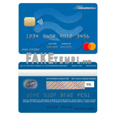 Cabo Verde Banco Inter-Atlântico bank fake mastercard photoshop template PSD