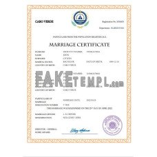 Cabo Verde fake marriage certificate Word and PDF template