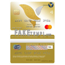 Cambodia Acleda bank fake mastercard photoshop template PSD