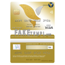 Cambodia Acleda bank fake visa card photoshop template PSD