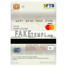 Cambodia Foreign Trade Bank of Cambodia bank fake mastercard debit card photoshop template PSD