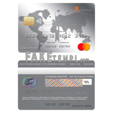 Cambodia Union Commercial bank fake mastercard credit card photoshop template PSD