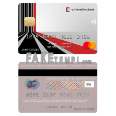 Cameroon Afriland First bank fake mastercard credit card photoshop template PSD