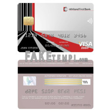 Cameroon Afriland First bank fake visa card credit card photoshop template PSD