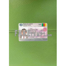 Cameroon fake driving license photolook template PSD, scan and photo-realistic look