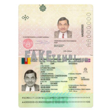 Cameroon fake standard passport photoshop template PSD, 2021-pres