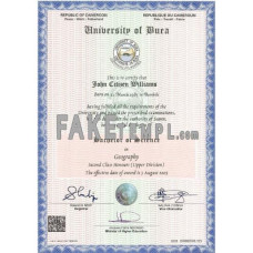 Cameroon university fake certificate photoshop template PSD