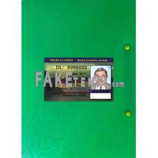 Canada British Columbia fake driving license photolook template PSD, scan and photo-realistic look