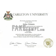 Canada Carleton University fake diploma photoshop template PSD