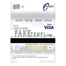 Canada CrawfordTech bank fake visa card debit card photoshop template PSD