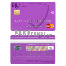 Canada Internationale pour le Centrafrique bank fake mastercard photoshop template PSD