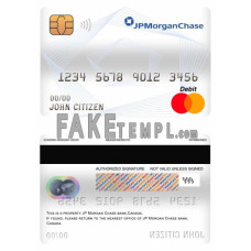 Canada JP Morgan Chase bank fake mastercard debit card photoshop template PSD