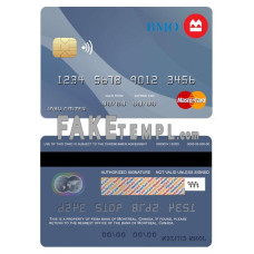 Canada Montreal bank fake mastercard photoshop template PSD