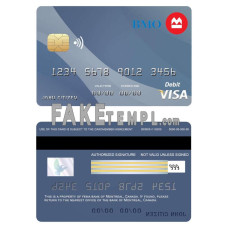 Canada Montreal bank fake visa card photoshop template PSD