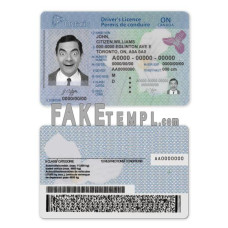 Canada Ontario fake driving license photoshop template PSD